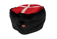 Кубанка со звездой черная, мужская, полиэстер 100%, размер 60