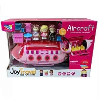 НАБОР Самолет БО Aircraft Joy Travel (Kaidilong) Самолет + 3 фигурки + мебель СВЕТ 