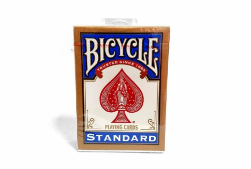 Карты для покера Bicycle Standard 54 Blue с пластиковым покрытием, синие, 54 штуки  фото 2