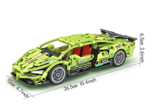 Конструктор JIQILE TECHNIQUE Racing Car "Автомобиль Lamborghini Sian" 48004, 499 деталей фото 3