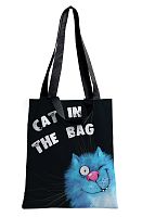 Сумка-шоппер тканевая "Синие коты. Cat in the Bag", размер 35*40 см