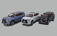 Машина ДЖИП LEXUS LX570 DIE-CAST 1900-15, масштаб 1:24, металлическая 20х7,5х7,5 см 8шт/уп
