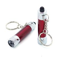 Фонарик-брелок СЛЕДОПЫТ ST-FLA08 светодиодный, 3 люмина, Ø 1,3*7 см с кольцом
