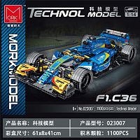 Конструктор Mork TECHNOL MODEL "Гоночный автомобиль F1 Ferrari Sauber C36" 023007, 1100 деталей