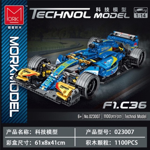 Конструктор Mork TECHNOL MODEL "Гоночный автомобиль F1 Ferrari Sauber C36" 023007, 1100 деталей