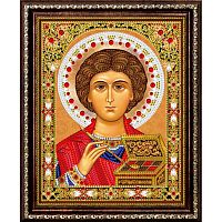 ИКОНА Картина со стразами KDA026 "Целитель Пантелеймон" 27х33 см 