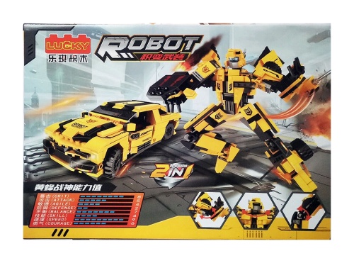 Конструктор LUCKY ROBOT "BEE Racing Бамблби 2в1" 55031, 527 деталей фото 8