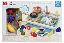 Игровой набор Мультикухня Мойка 2 в 1 LEARNING FUN,  развивающий, для детей от 3-х лет