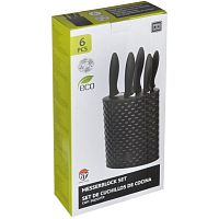 Набор кухонных ножей "Альба", 6 предметов, сталь, на подставке