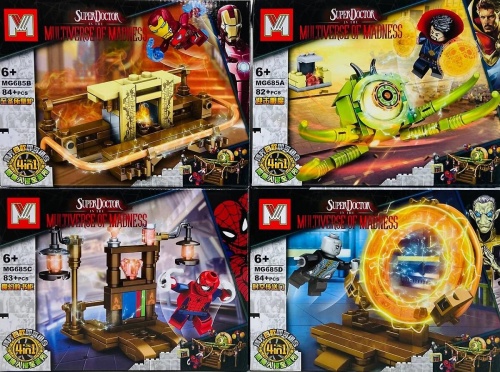 Конструктор MG HEROES ASSEMBLE "Супер Доктор: Мультивселенная безумия 4в1" MG685, 82-84 детали