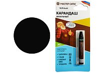 КАРАНДАШ мебельный супермягкий воск 001 ЧЕРНЫЙ Мастер Сити, 6 г (на блистере)
