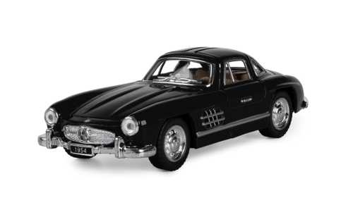 Машина модель Mercedes-Benz 300SL 1954 1:36 металлическая, черная фото 3