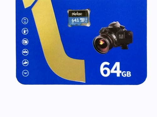 Карта памяти Netac MicroSDXC 64Gb P500 Standard Class 10 UHS-I (90 Mb/s) без адаптера фото 2