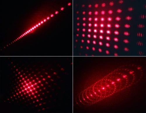 Лазерная указка RED Laser Pointer L04-4H с 4 насадками, красный луч фото 5