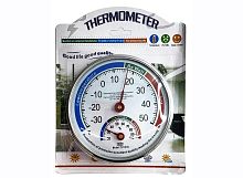Термометр гигрометр Гигант TH101B металлический корпус, Ø 12 см