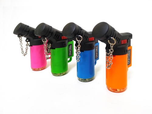 Газовая ТУРБО зажигалка MINI NEONS 30 мл, пластик, 8 см, 20шт/уп