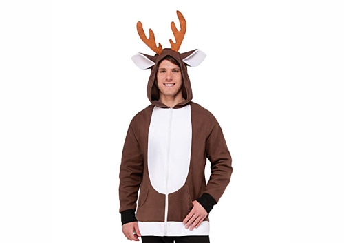 Толстовка с капюшоном Балахон Олень AC77792, цвет коричневый, полиэстер, размер 46-48 Толстовка с капюшоном Балахон Олень AC77792, цвет коричневый, полиэстер, размер 46-48