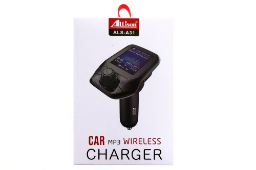 FM-модулятор ALLISON ALS-A31 CAR MP3 CHARGER WIRELESS автомобильный Bluetooth 2 USB, ЭКРАН + AUX 