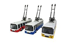 Троллейбус металлический, Звук, Свет, размеры 17х3,5*4,7 см