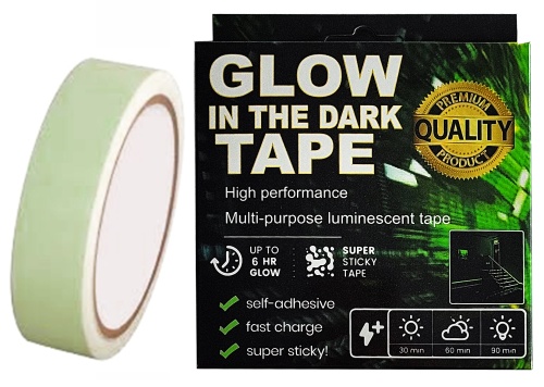 Лента светящаяся в темноте самоклеющаяся GLOW IN THE DARK TAPE 30мм*3м, до 6 часов свечения Лента светящаяся в темноте самоклеющаяся GLOW IN THE DARK TAPE 30мм*3м, до 6 часов свечения