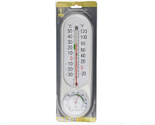 Термометр вертикальный гигрометр Inbloom, пластиковый 23х7 см на блистере