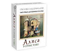 НИ Деревянный пазл "Алиса в стране Чудес" фигурный 17*12,5 см