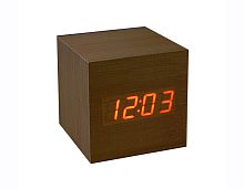 Часы электронные настольные в деревянном корпусе VST-869-1 красные цифры 