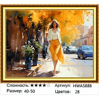 Алмазная мозаика Painting Diamond HWA5888 40x50 см, круглые стразы