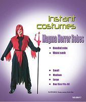 Костюм Роба ужасная Магма (балахон), черный, красный полиэстер, размер 46-48