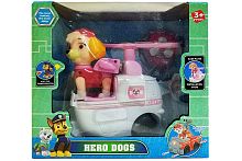 Щенячий патруль Герой + Машина СКАЙ свет, звук 