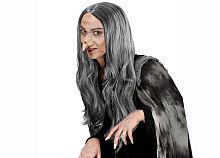 Парик Круделия S6032 серебристый, синтетическое волокно, без размера