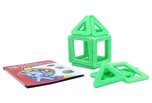 Магнитный конструктор Kribly Boo флуоресцентный 14 деталей фото 4