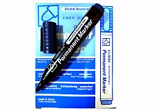 Маркер перманентный синий, 12 штук в упаковке