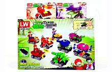 Конструктор LEWAN BLOCK PLANTS vs ZOMBIES "Боевые машины 8в1" LW 608, 39-49 деталей, 16 шт/уп
