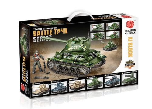 Конструктор BBlock Battle Tank Series "Танк Т-34" XJ-868D, 458 деталей фото 2