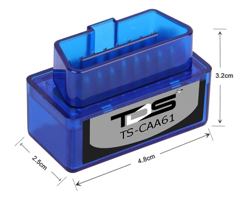 Автосканер elm327 OBD2 TDS TS-CAA61 модуль OBD (V1.5 Bluetooth 5.1) чип JL (AB21BP0J056) СИНИЙ фото 5