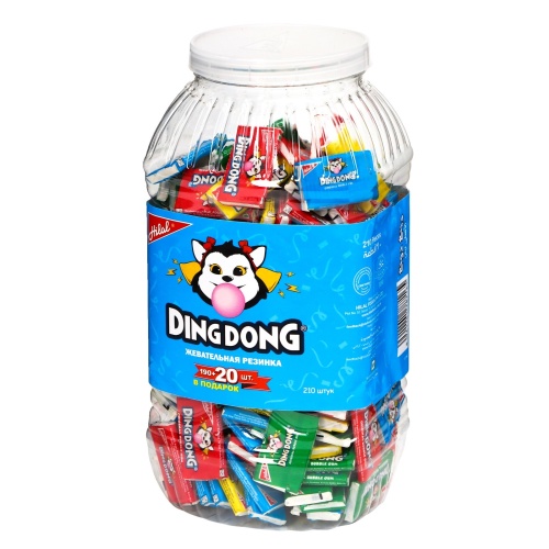 Жевательная резинка DING DONG 3,4г (210 шт/уп)  фото 2