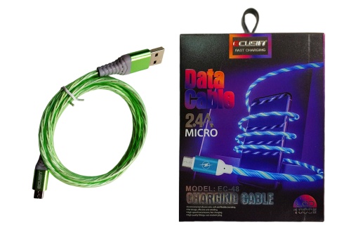Кабель для зарядки ECUSIN "EC-48", Micro-USB, светящийся, 1 м