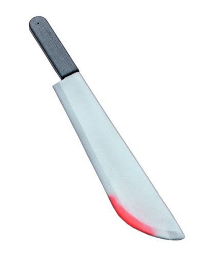 Меч Мачете кровавый ВА133, пластмассовый, серый с черной ручкой, длина 53 см Меч Мачете кровавый ВА133, пластмассовый, серый с черной ручкой, длина 53 см