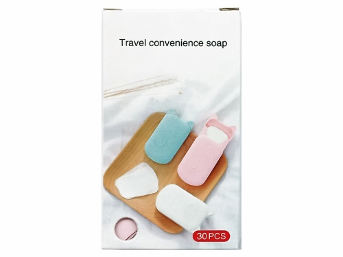 Мыло для путешествий Travel Convenience Soap, 30 пластин в упаковке фото 6