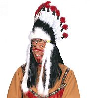 Перья ИНДЕЙСКИЙ ВОЖДЬ 3305B (перья, картон, резинка), без размера