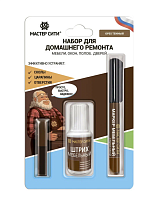 Набор для домашнего ремонта Мастер Сити ДР 301 ОРЕХ ТЕМНЫЙ, 4 предмета, 72 г (блистер)