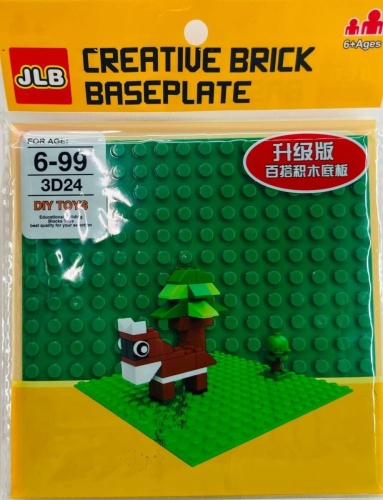 Площадка JLB для сборки конструктора, пластик, 13x13 см, зеленая