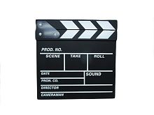 Доска для киносъемок, черный пластик, размер 20*20 см