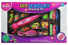 Набор бисера для плетения браслетов и украшений DIY JEWELRY (крючок, нити, бисер, расческа)
