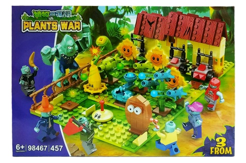 Конструктор PLANTS DEFENSE BATTLE, Зомби против растений "Война растений" 98467, 457 деталей Конструктор PLANTS DEFENSE BATTLE, Зомби против растений "Война растений" 98467, 457 деталей
