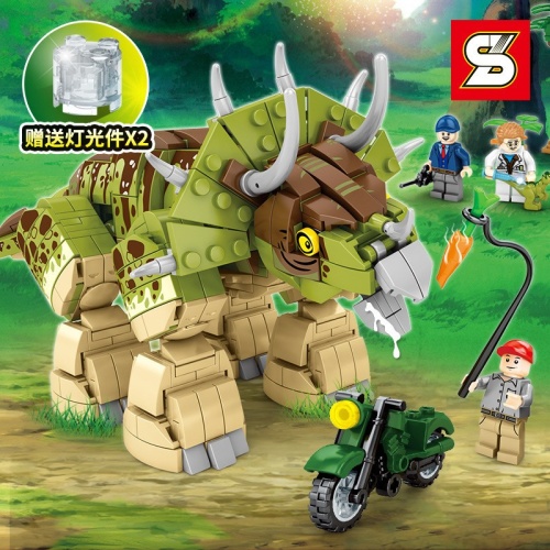 Конструктор SY DINOSAUR WORLD "Мир динозавров: Трицератопс" SY1508, 735 деталей