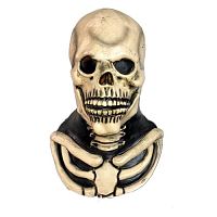 Маска Череп из фильма "Призрачный Гонщик", белый, черный латекс, размер взрослый Маска Череп из фильма "Призрачный Гонщик", белый, черный латекс, размер взрослый