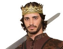 Корона Fantasy средневековая золотая ВА1701, полиэтер, размер 58