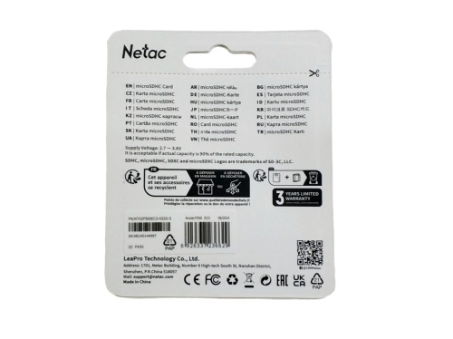 Карта памяти Netac MicroSDHC 32Gb P500 Eco Class 10 без адаптера фото 5